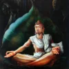 BUDDHA-MEDITATING-UNDER-BODDHI-LEAF