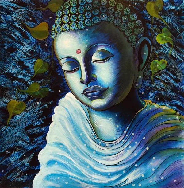 BUDDHA-BLUE-PAINTING