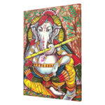 GANESHA-MURAL-PAINTING-(65-x-91)FRAME