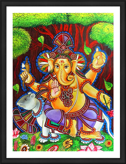 ganesha-hindu-colored-mural-painting-1