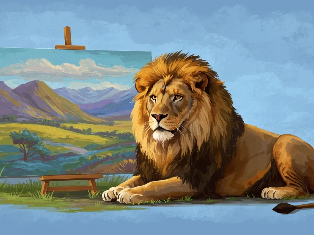 Acrylic Canvas Acrylic Painting Lion