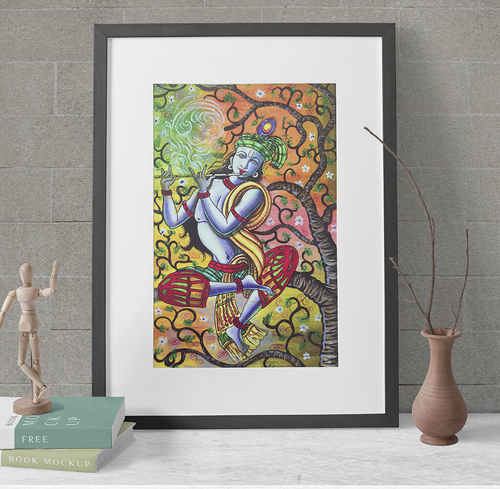 KRISHNA-MUSIC-FLUTE-RADHA-TREE-LOVE-ASP-ARTS