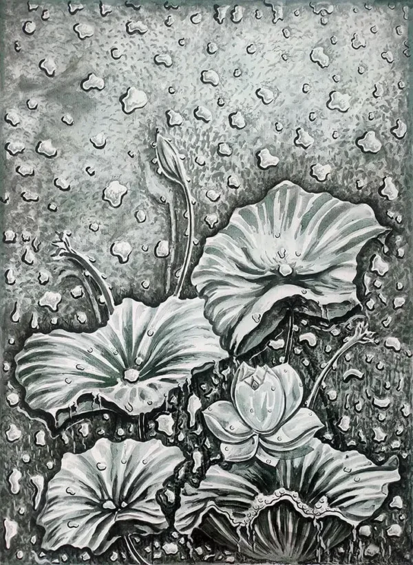 FLOWER-RELIEF-PAINTING