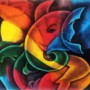 Abstract Rainbow Ganesha