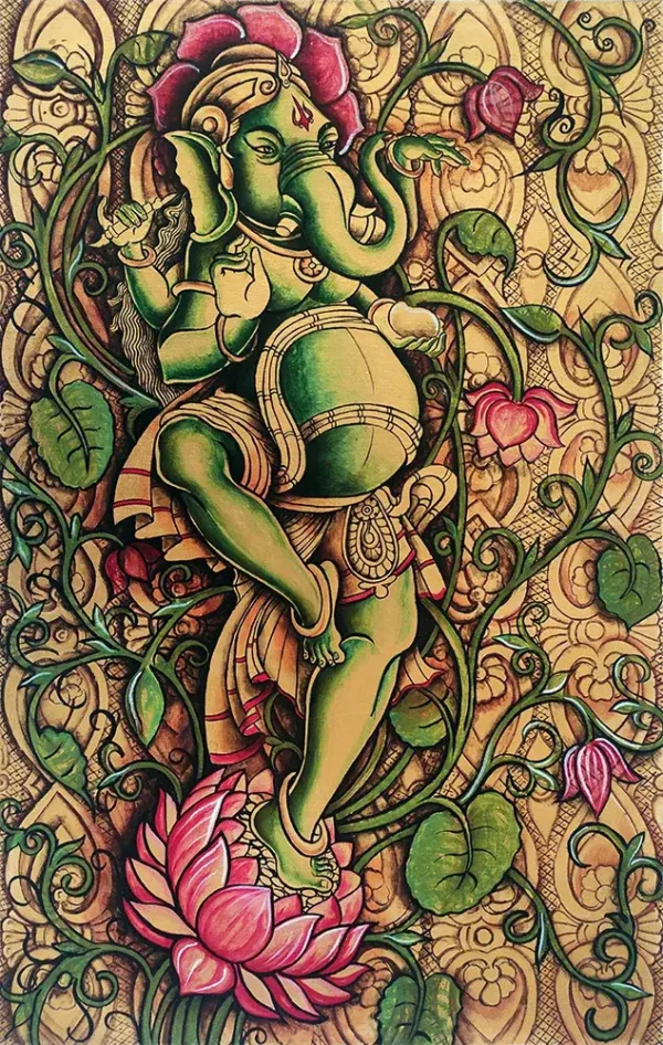 GANESHA-ON-LOTUS-GREEN-DANCE