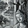 BUDDHA-MONOCHROME-VILLAGE