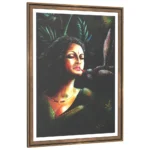 Romantic woman portrait with bird