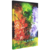 Colorful trees abstract landscape painting with bold brushstrokes