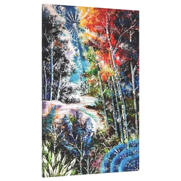 Palette knife landscape acrylic painting