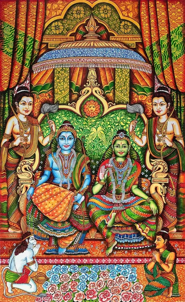 Sree Rama Pattabhishekam Kerala mural painting