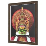 Traditional Kathakali face mural art