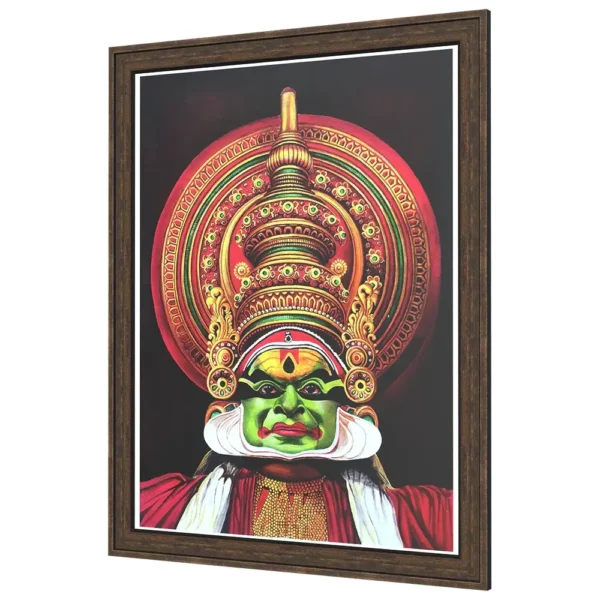 Traditional Kathakali face mural art
