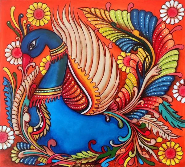 Peacock Kerala mural painting