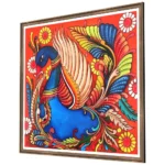 Colorful peacock mural painting
