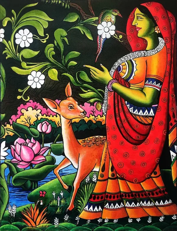 Shakuntala Kerala mural painting