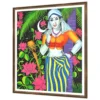 Traditional Kerala mural village woman