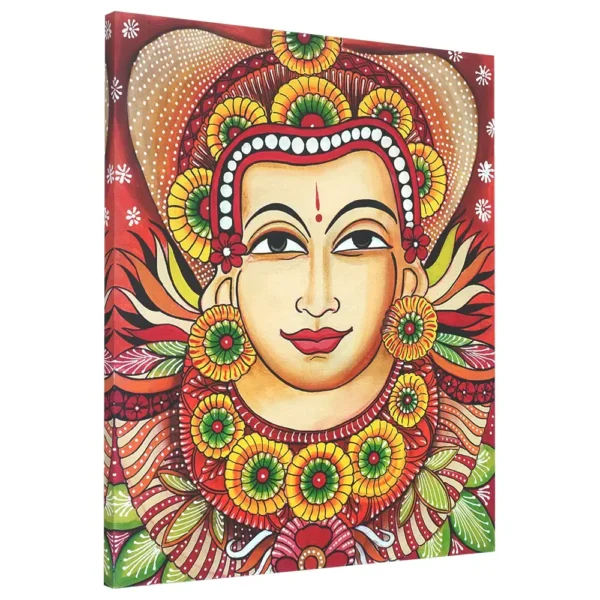 Traditional Kerala mural divine portrait